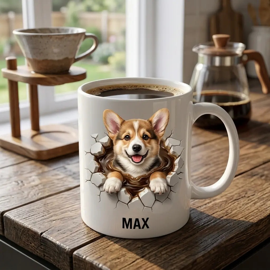 Personalized Dog Sauna Mug | Custom Pet Coffee & Tea Mug with Name Siporia