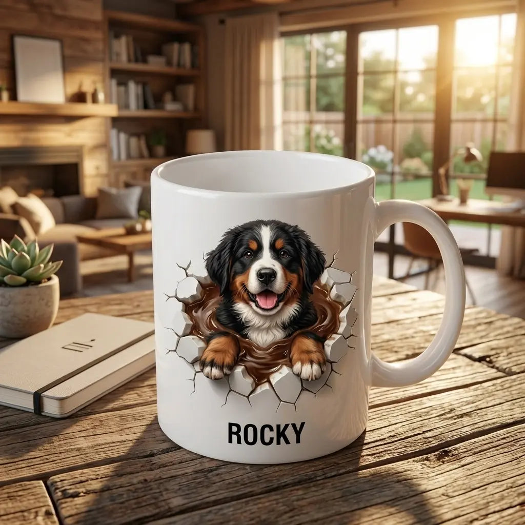 Personalized Dog Sauna Mug | Custom Pet Coffee & Tea Mug with Name Siporia
