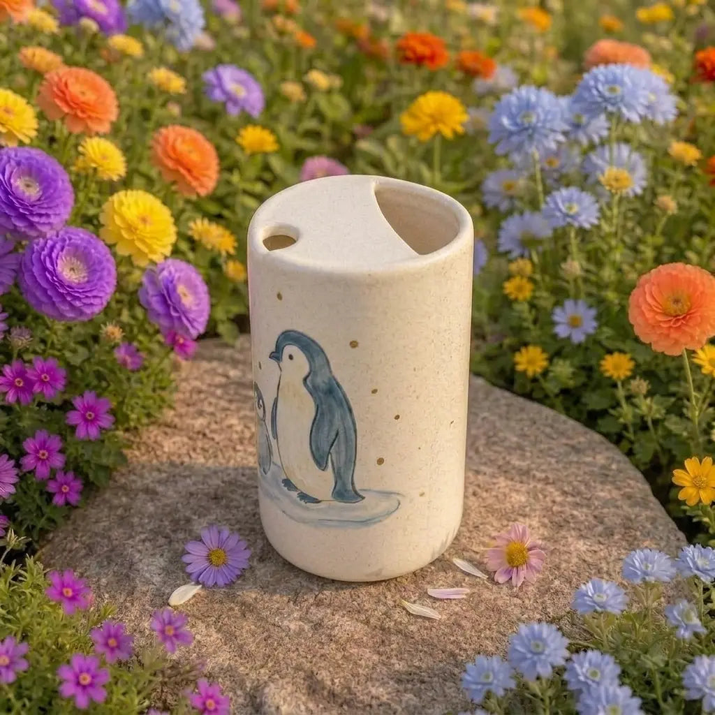 Handmade Penguin Ceramic Mug | Cute Winter Animal Coffee Cup Siporia