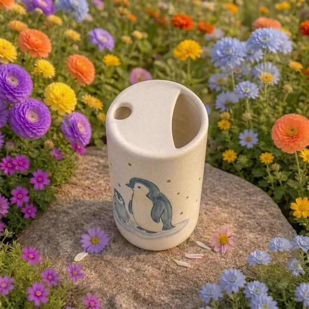 Handmade Penguin Ceramic Mug | Cute Winter Animal Coffee Cup Siporia