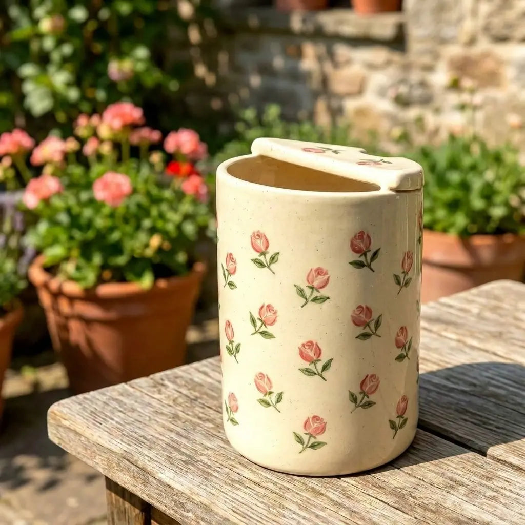 Tulip Floral Ceramic Travel Mug with Spout – Handmade Coffee Tumbler, Leak-Free Sip Cup, Aesthetic Gift for Her Siporia