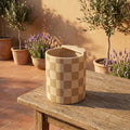 Minimalist Grid Ceramic Mug | Modern Checkered Coffee Cup Siporia