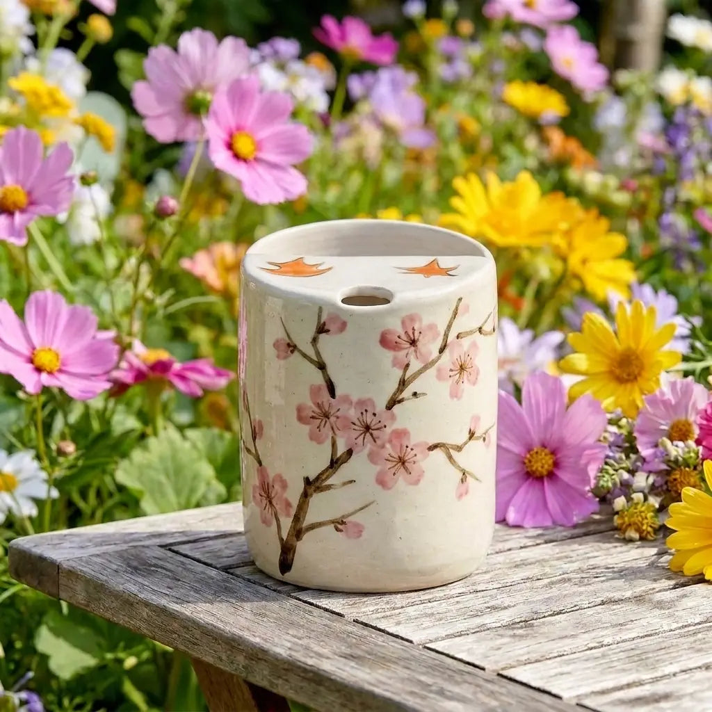 Cherry Blossom Ceramic Mug | Handmade Sakura Tea & Coffee Cup Siporia