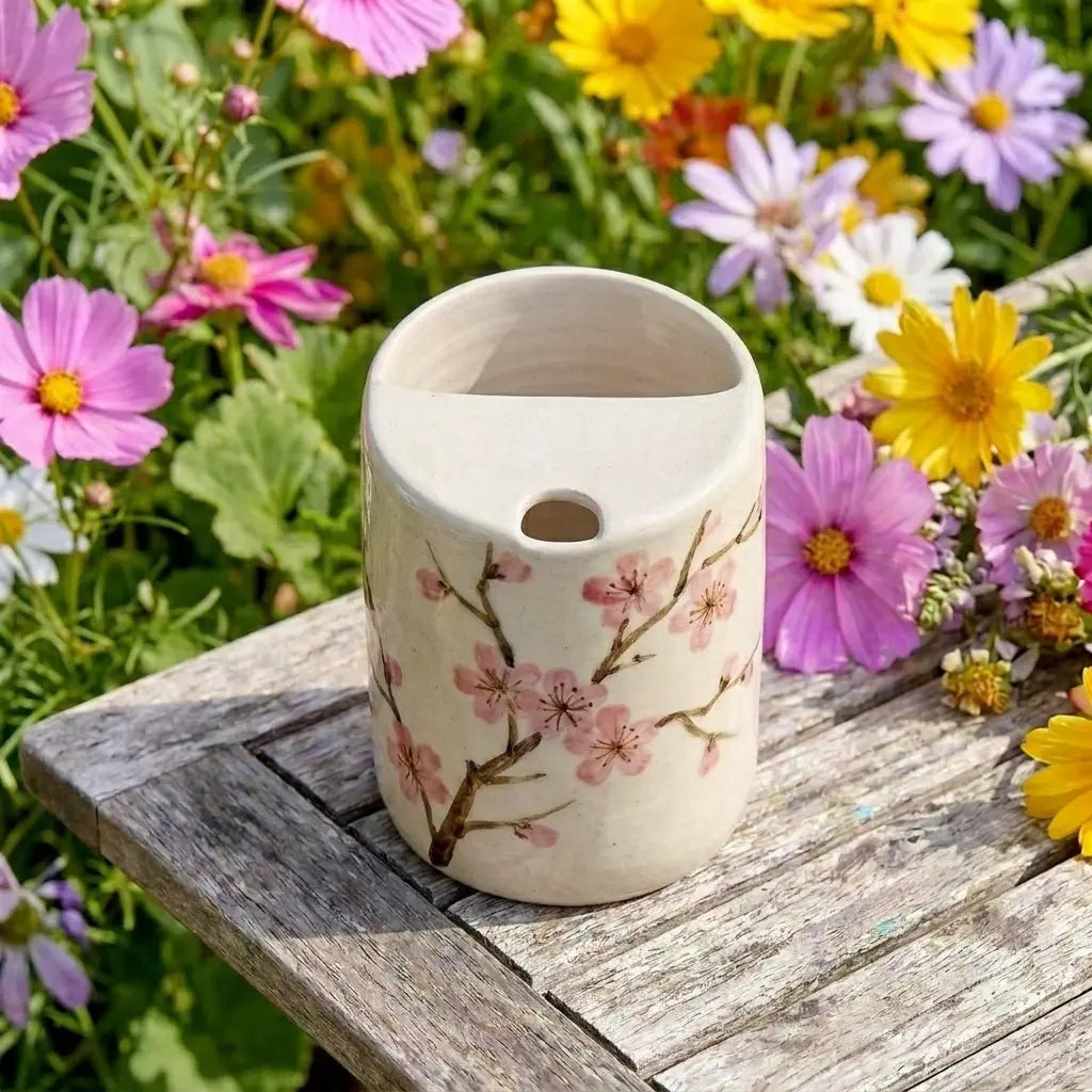 Cherry Blossom Ceramic Mug | Handmade Sakura Tea & Coffee Cup Siporia