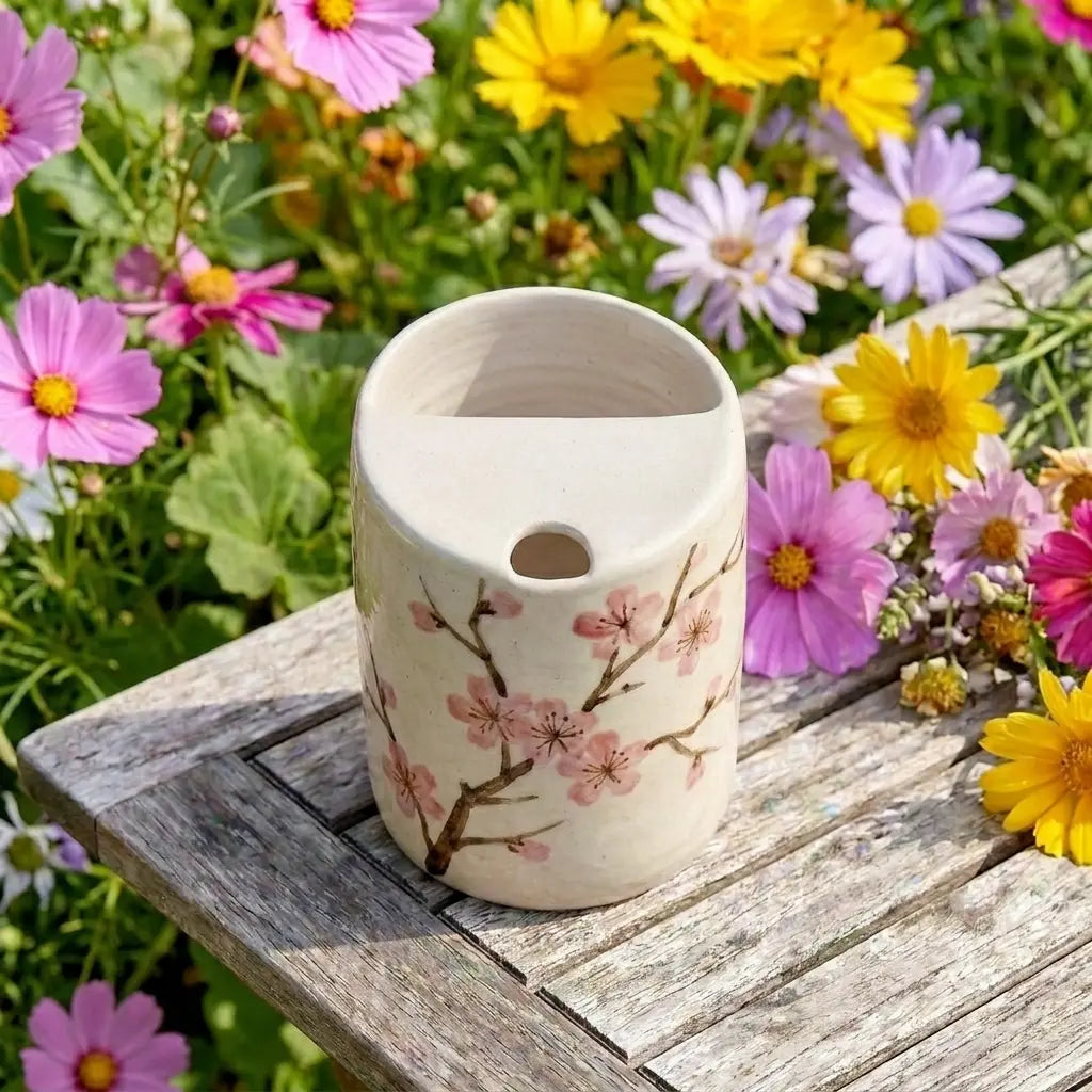 Cherry Blossom Ceramic Mug | Handmade Sakura Tea & Coffee Cup Siporia