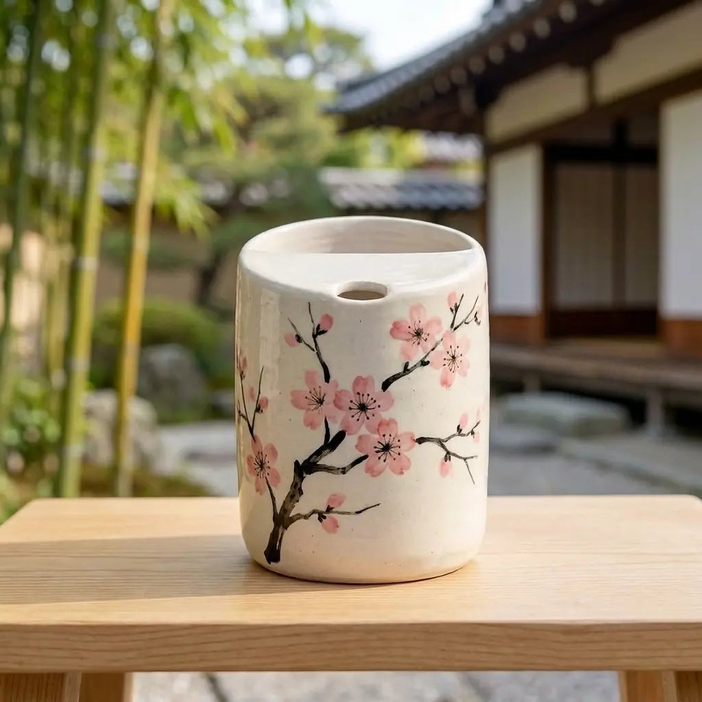 Cherry Blossom Ceramic Mug | Handmade Sakura Tea & Coffee Cup Siporia