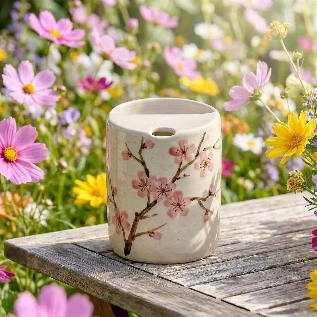 Cherry Blossom Ceramic Mug | Handmade Sakura Tea & Coffee Cup Siporia