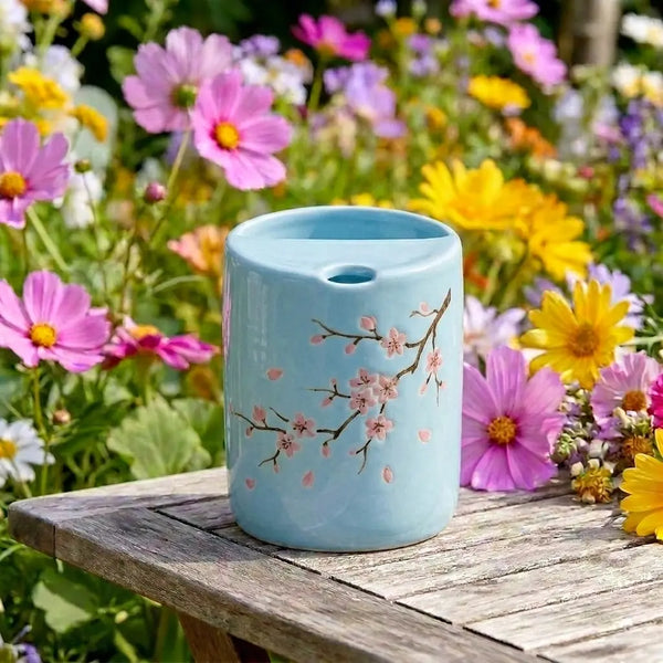Cherry Blossom Ceramic Mug - Handmade Sakura Tea & Coffee Cup