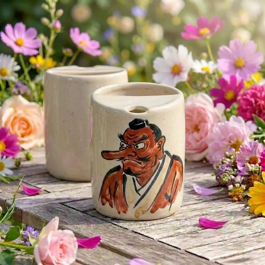 Tengu Yokai Ceramic Mug | Handmade Japanese Folklore Tea & Coffee Cup Siporia