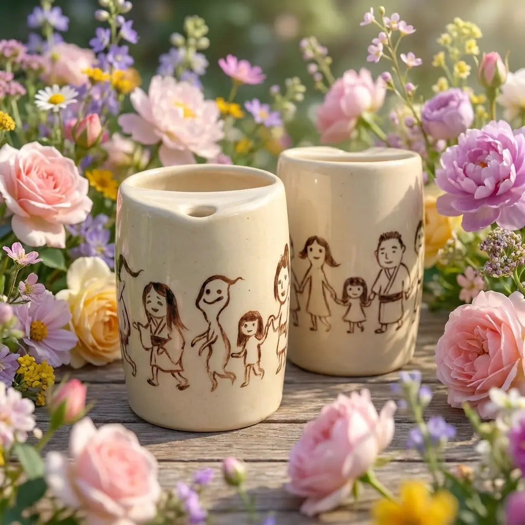 Spirited Friends Ceramic Mug | Handmade Japanese Yokai Tea & Coffee Cup Siporia