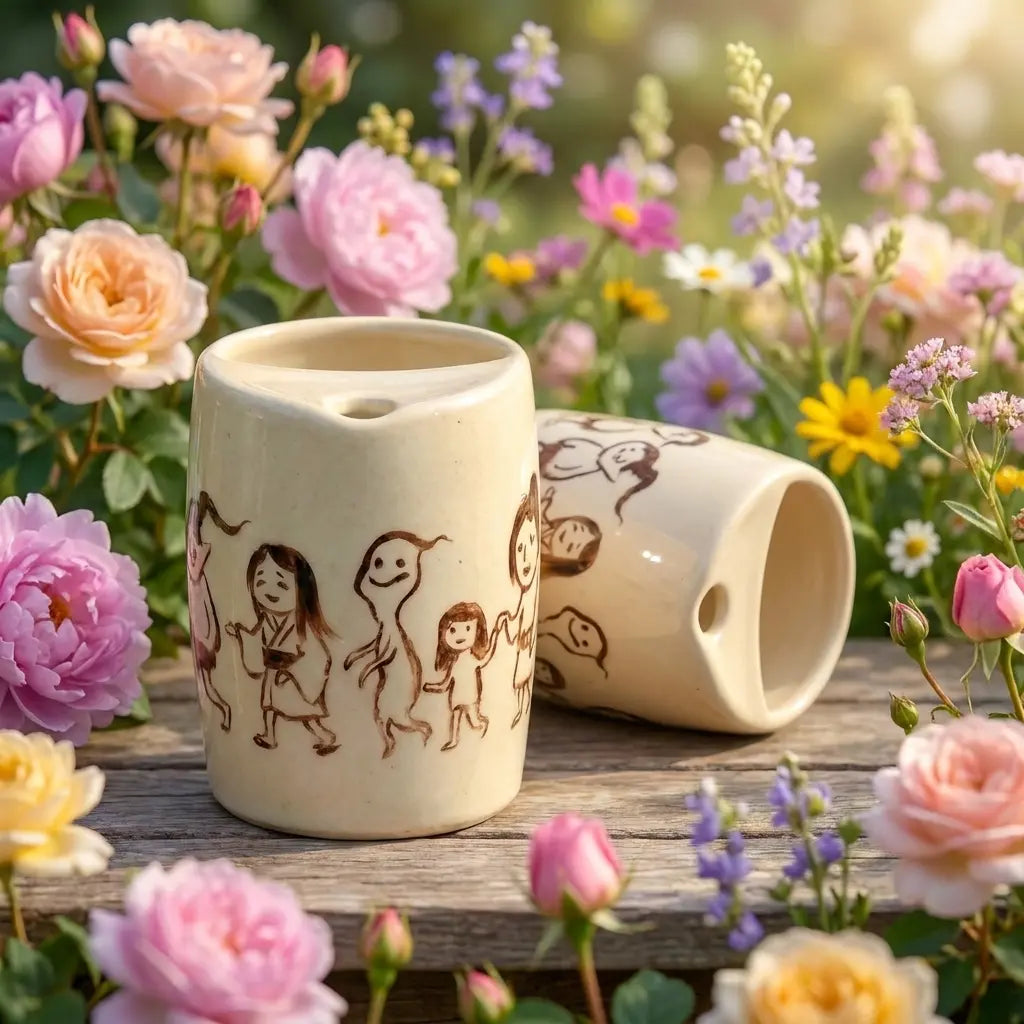 Spirited Friends Ceramic Mug | Handmade Japanese Yokai Tea & Coffee Cup Siporia