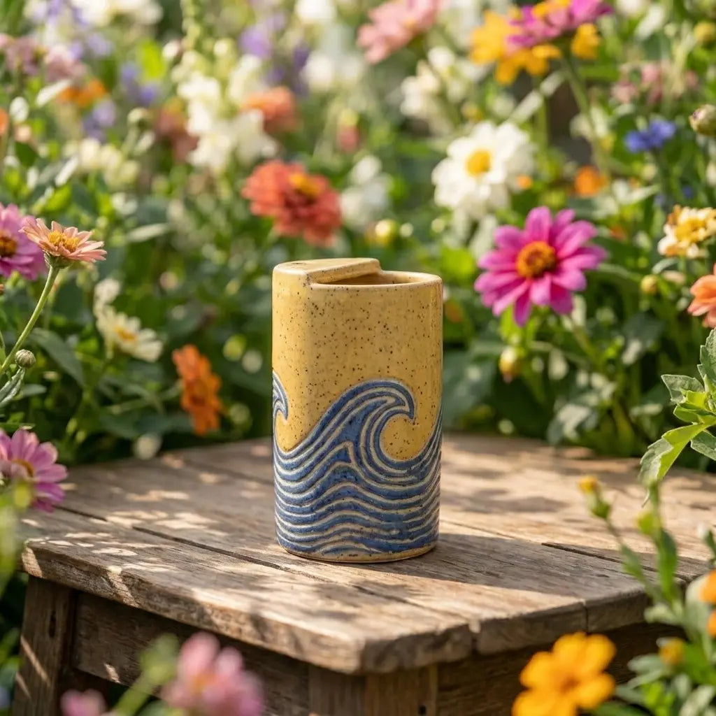Ocean Wave Ceramic Mug | Handmade Coastal Coffee & Tea Cup Siporia