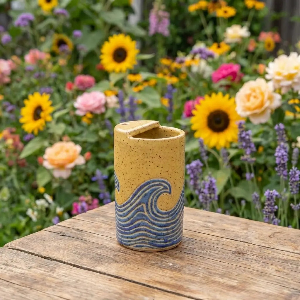 Ocean Wave Ceramic Mug | Handmade Coastal Coffee & Tea Cup Siporia