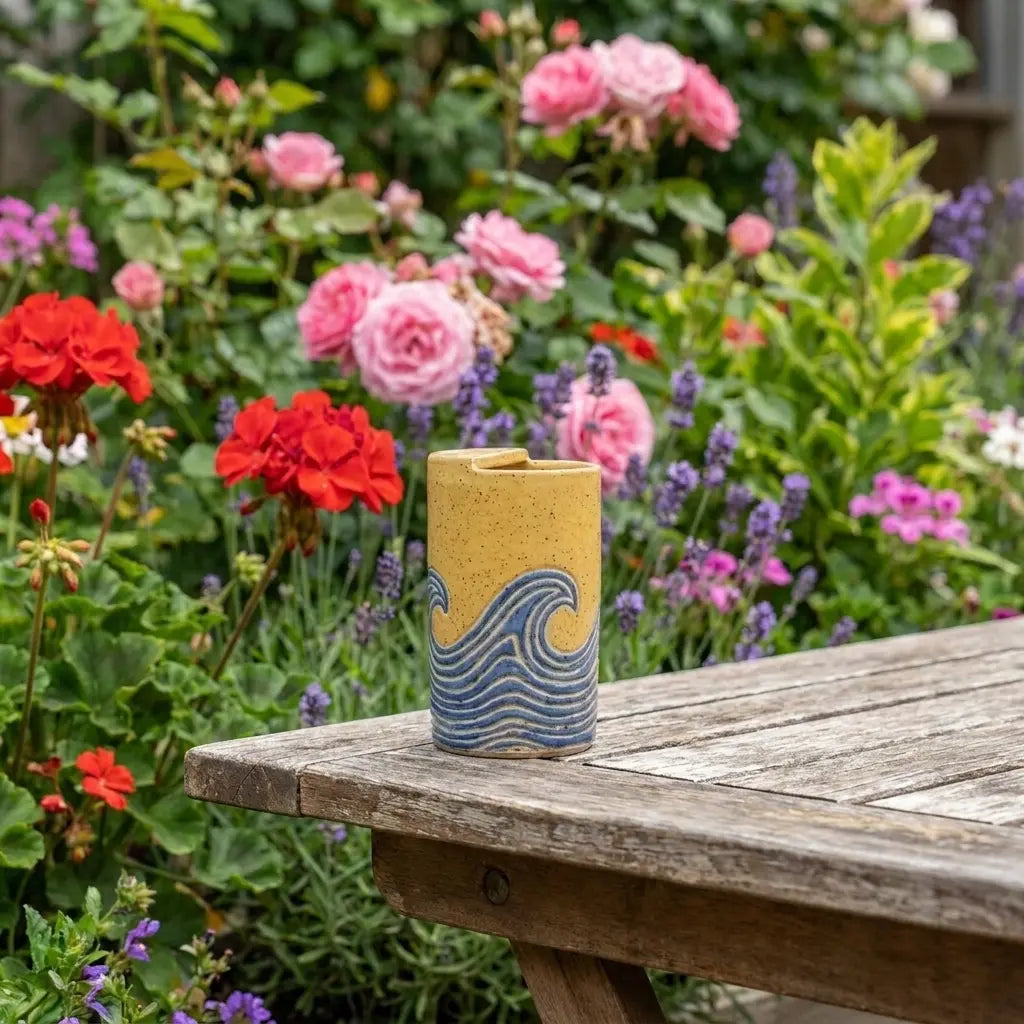 Ocean Wave Ceramic Mug | Handmade Coastal Coffee & Tea Cup Siporia