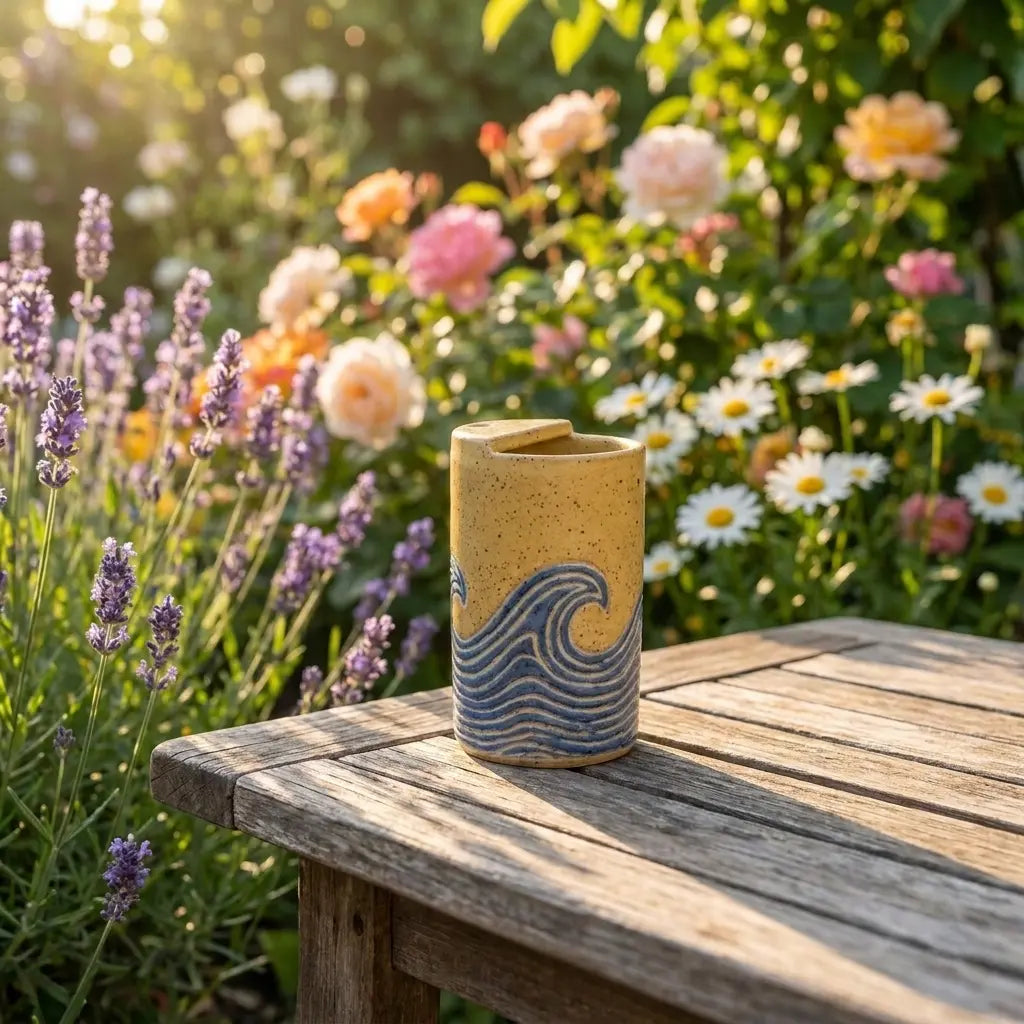 Ocean Wave Ceramic Mug | Handmade Coastal Coffee & Tea Cup Siporia