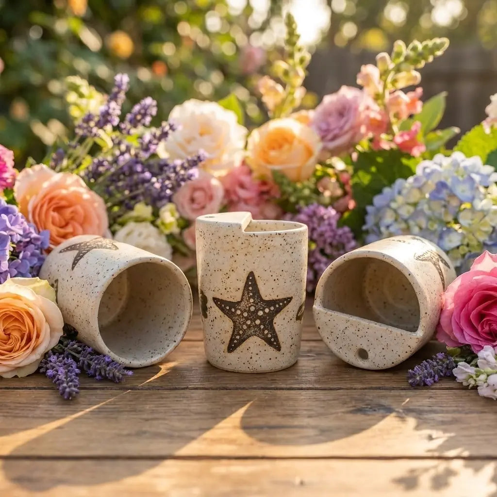Starfish Ceramic Mug | Handmade Coastal Ocean Coffee & Tea Cup Siporia
