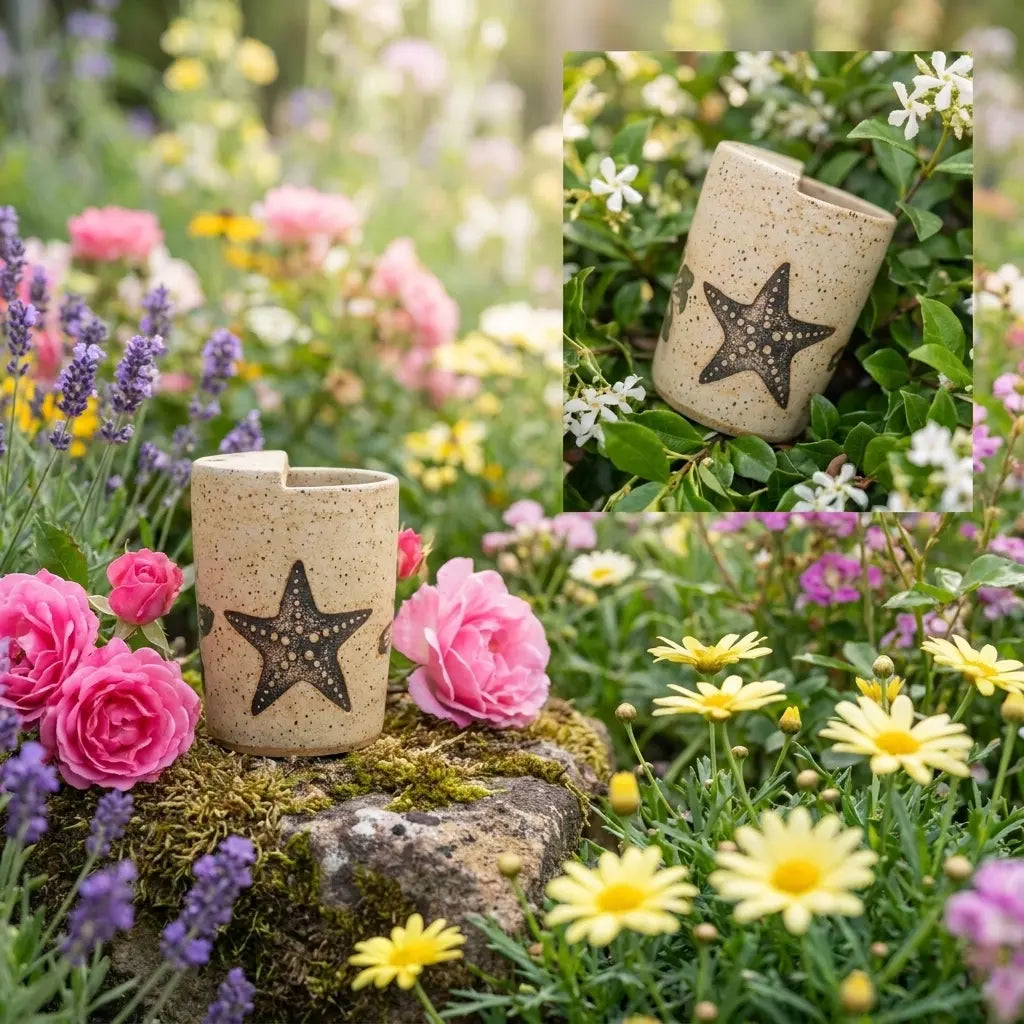 Starfish Ceramic Mug | Handmade Coastal Ocean Coffee & Tea Cup Siporia