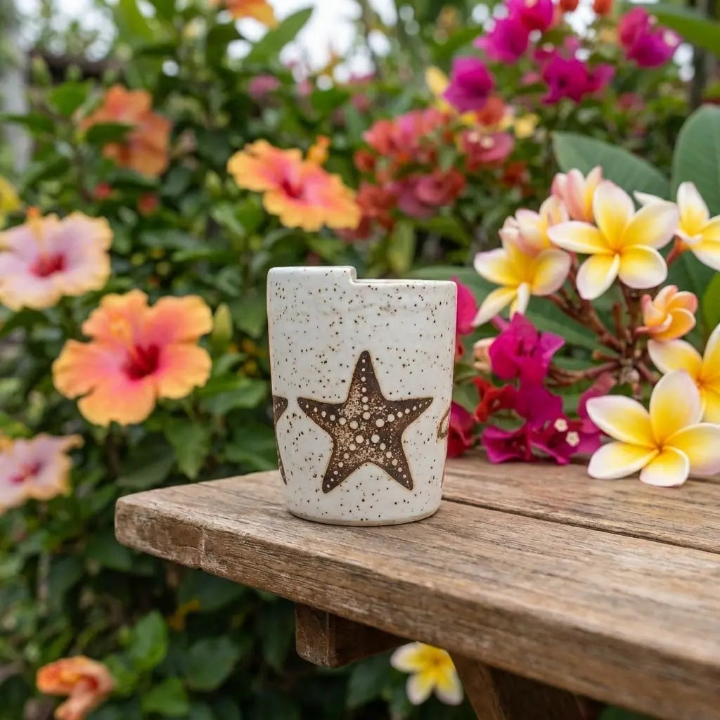 Starfish Ceramic Mug | Handmade Coastal Ocean Coffee & Tea Cup Siporia