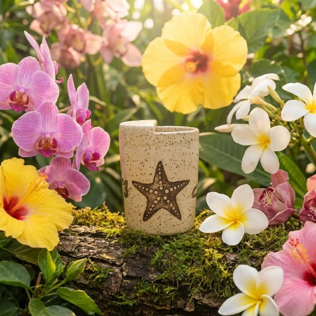 Starfish Ceramic Mug | Handmade Coastal Ocean Coffee & Tea Cup Siporia
