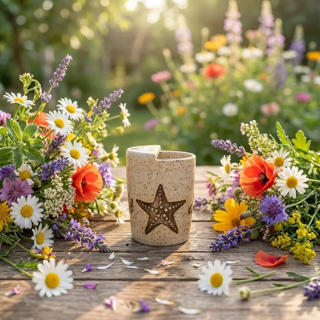 Starfish Ceramic Mug | Handmade Coastal Ocean Coffee & Tea Cup Siporia