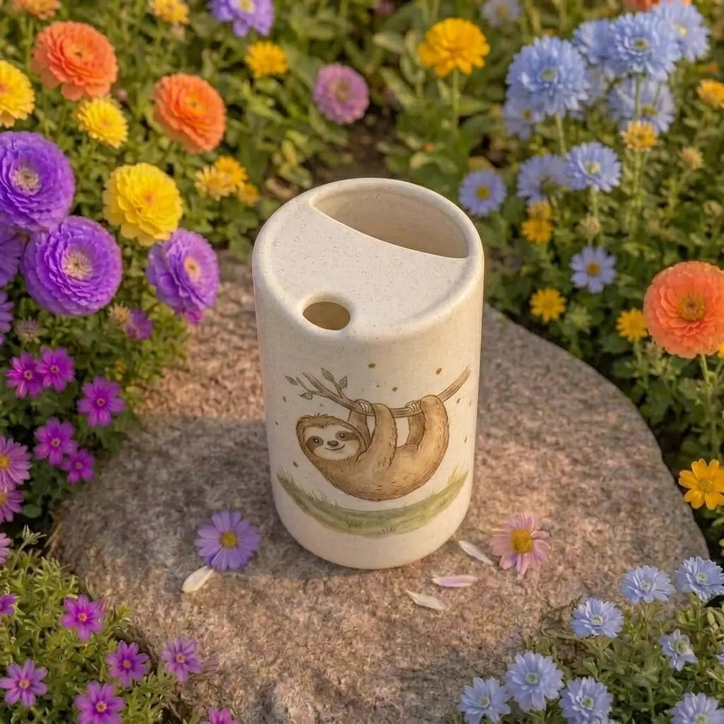 Handmade Sloth Ceramic Mug | Cute Woodland Animal Coffee Cup Siporia