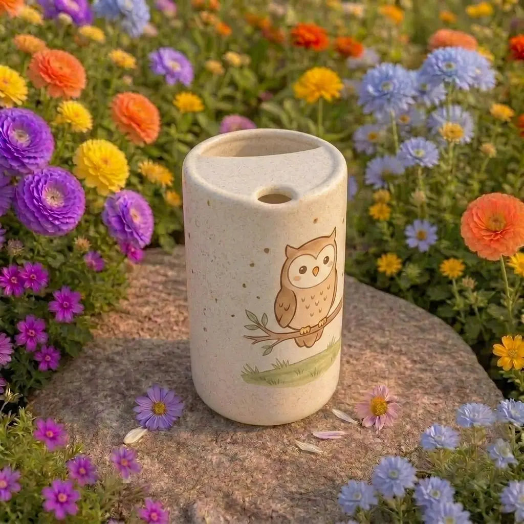 Handmade Owl Ceramic Mug | Cute Woodland Animal Coffee Cup Siporia