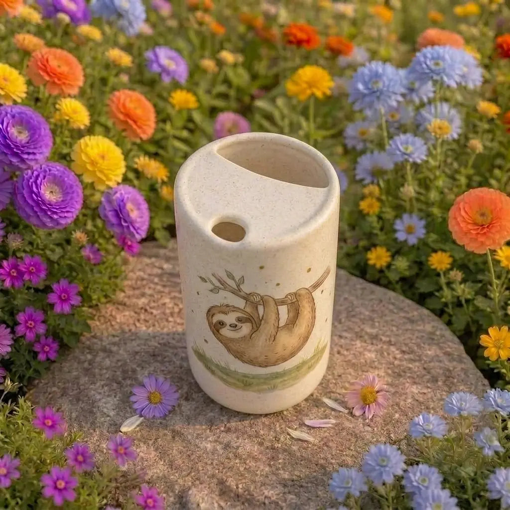 Handmade Sloth Ceramic Mug | Cute Woodland Animal Coffee Cup Siporia