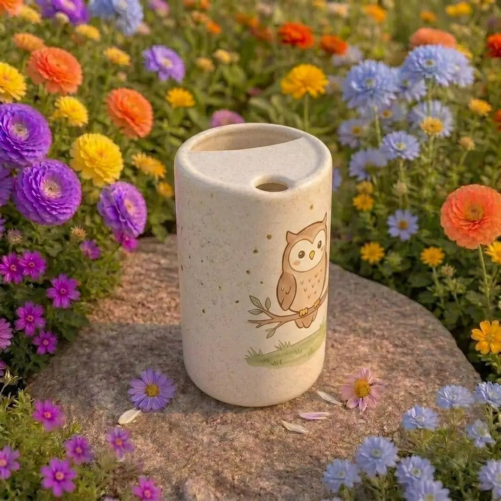 Handmade Owl Ceramic Mug | Cute Woodland Animal Coffee Cup Siporia