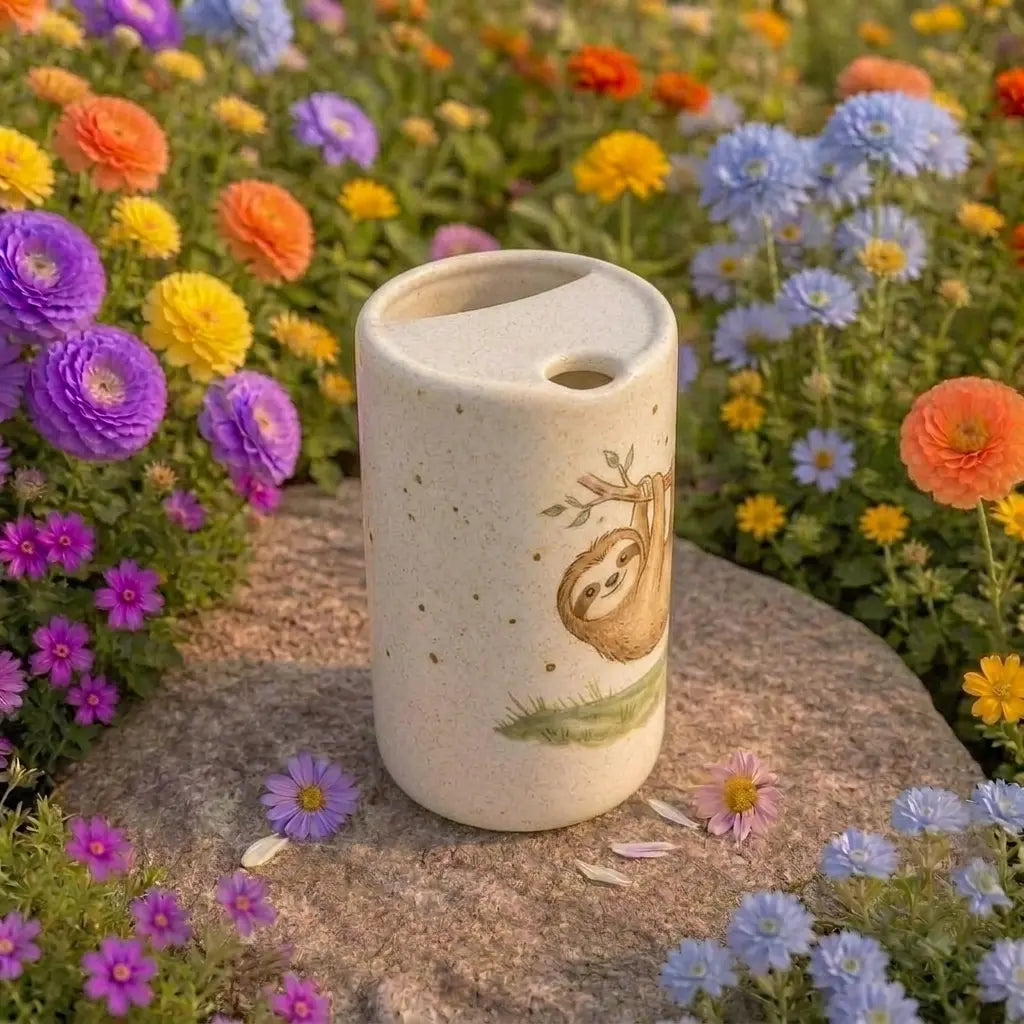Handmade Sloth Ceramic Mug | Cute Woodland Animal Coffee Cup Siporia