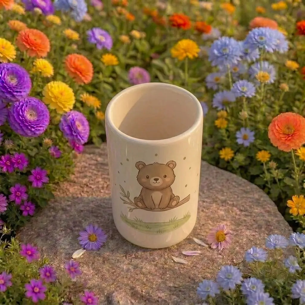 Handmade Bear Ceramic Mug | Cute Woodland Animal Coffee Cup Siporia