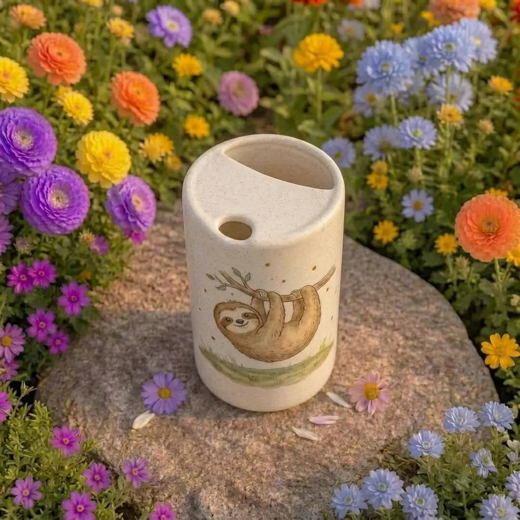 Handmade Sloth Ceramic Mug | Cute Woodland Animal Coffee Cup Siporia