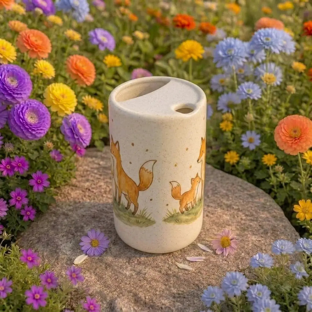 Handmade Fox Ceramic Mug | Cute Woodland Animal Coffee Cup Siporia