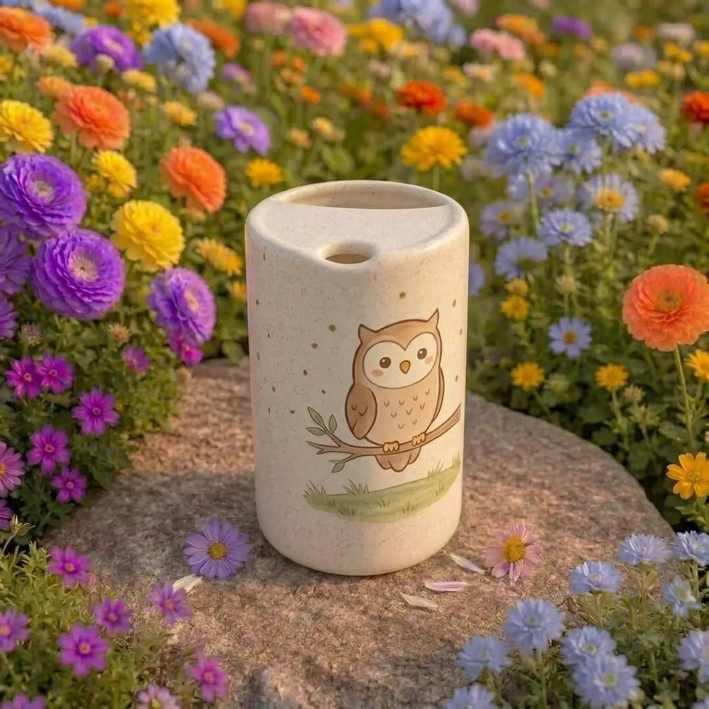 Handmade Owl Ceramic Mug | Cute Woodland Animal Coffee Cup Siporia