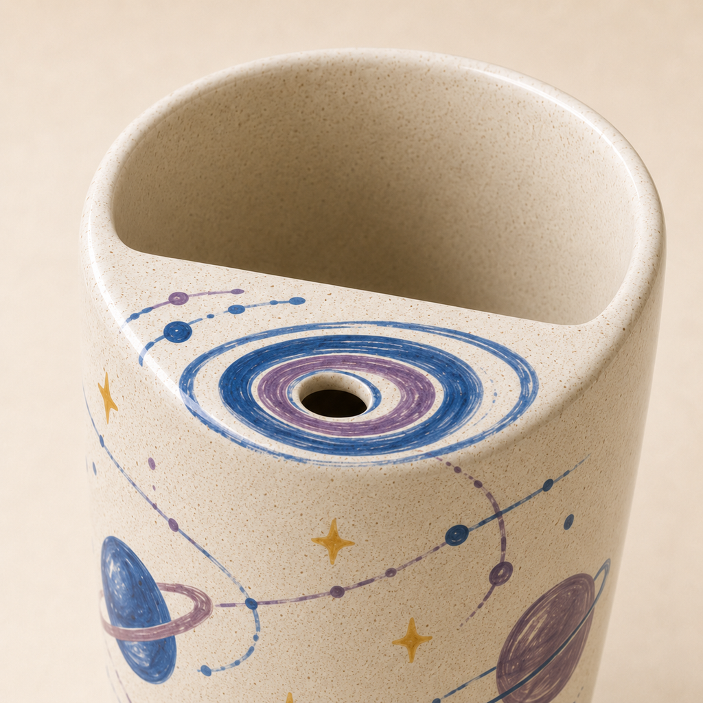 Cosmic Sip Ceramic Travel Mug