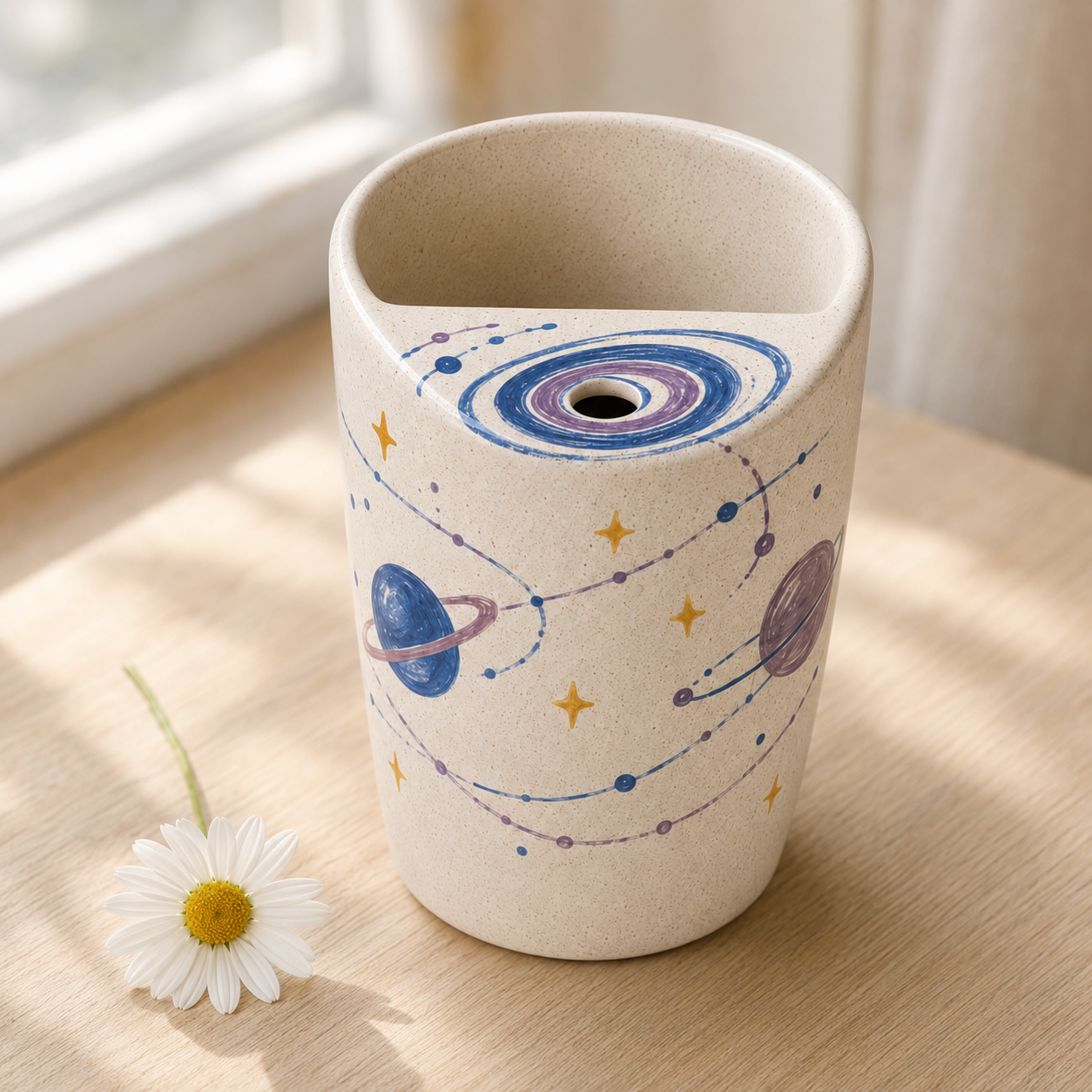 Cosmic Sip Ceramic Travel Mug