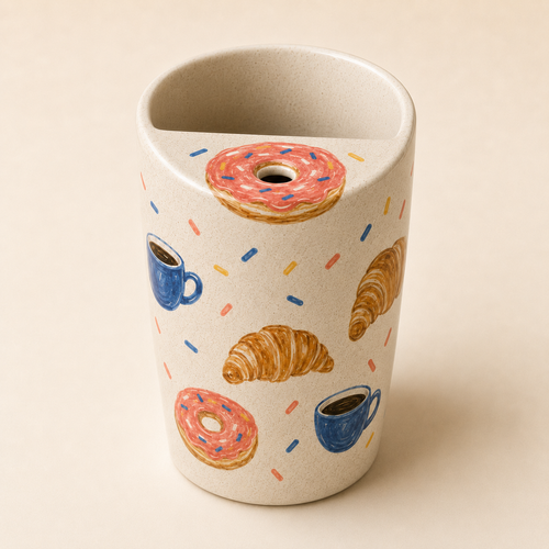 Donut Break Ceramic Travel Mug