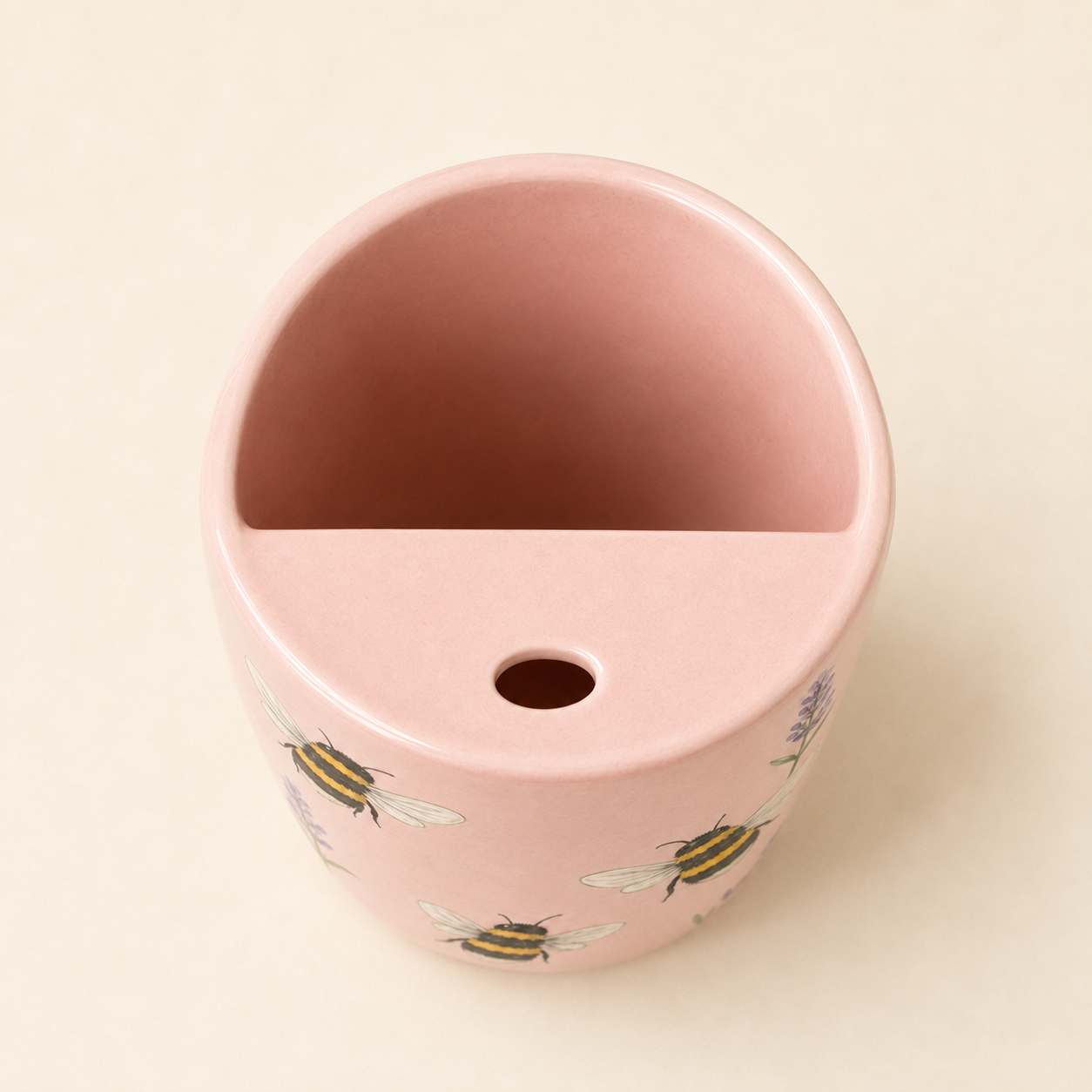 Blush Bumblebee Handmade Ceramic Travel Mug