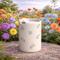 Handmade Minimal Floral Ceramic Mug – Soft Aesthetic Coffee Cup, Cozy Tea Mug Siporia